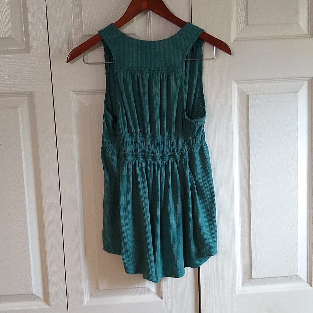 Free People Teal Beach Bound plunge Tank size Small - Picture 7 of 9